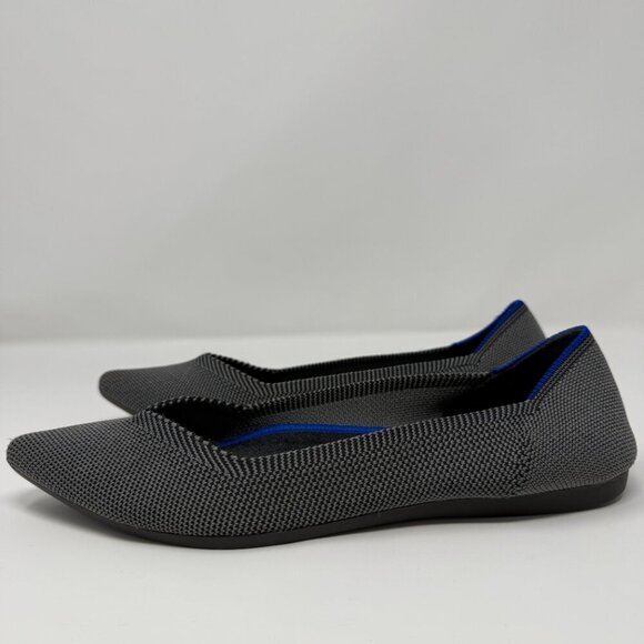 Rothy's The Point Flats Shoes Women 8 Cloud Grey Classic Comfortable Lightweight - Picture 6 of 10